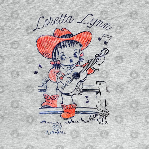 Loretta Lynn / Retro Style Country Fan Design by DankFutura